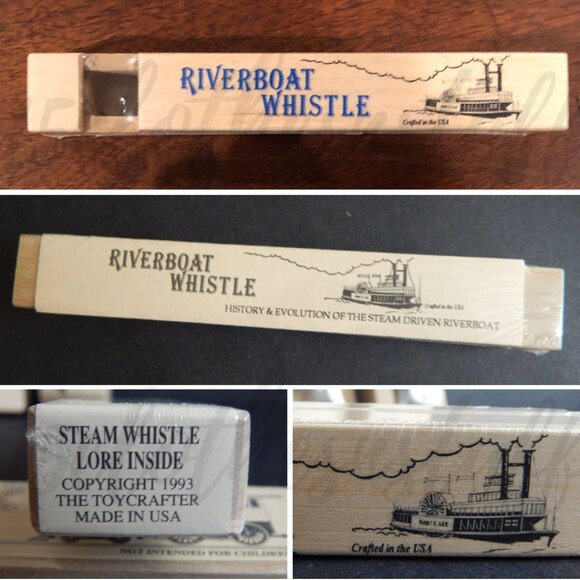 The Toycrafter Toys Old Time Riverboat Wood Steam Whistle By The